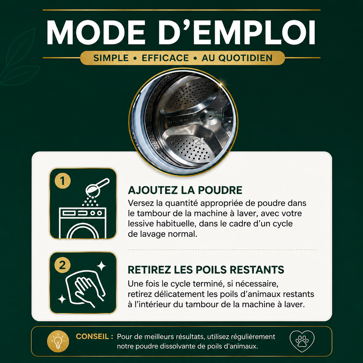 HyVelora™ Dissolvant de Poils d'Animaux